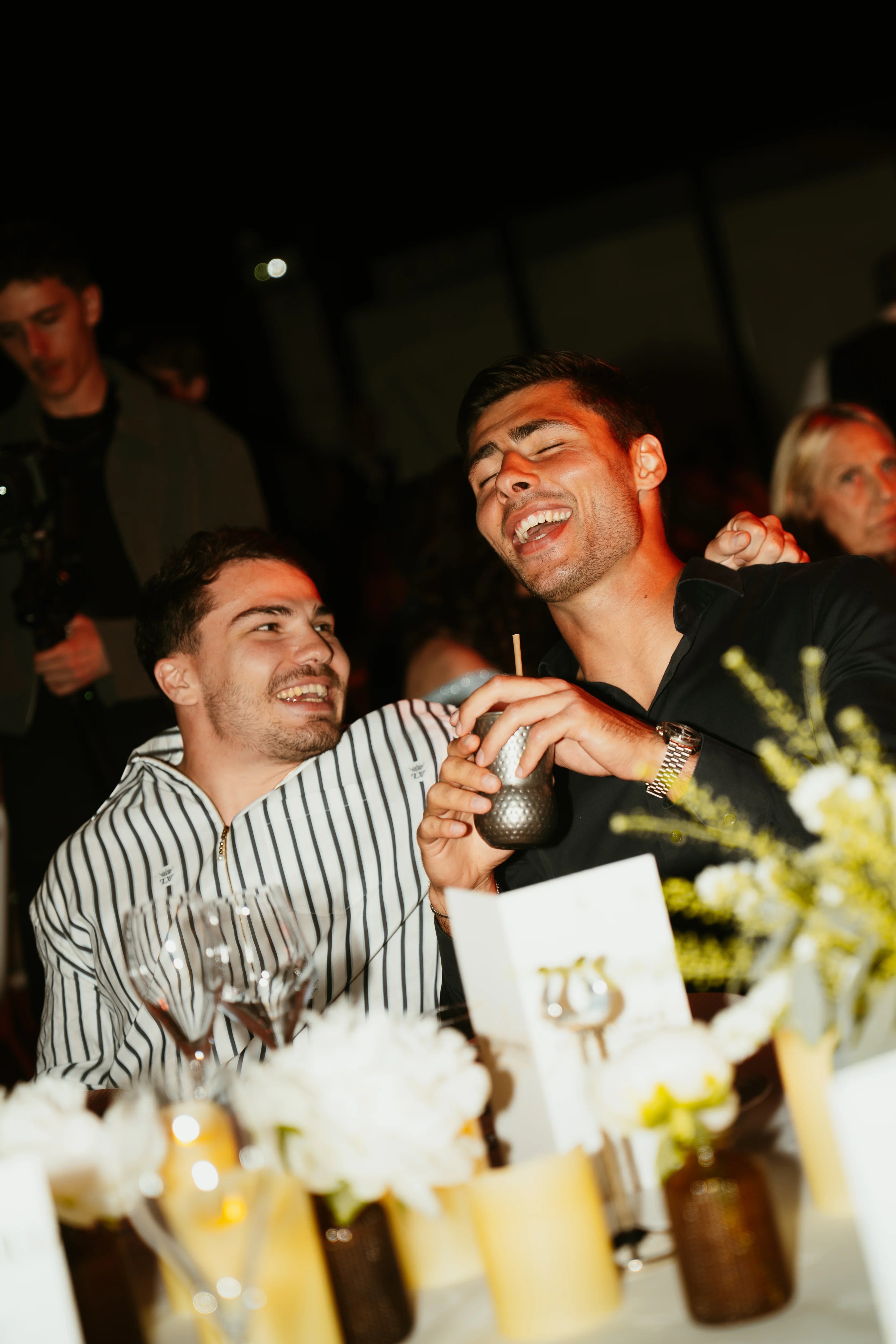 Antoine Dupont à la table d'honneur du Grand Dîner à Cannes
