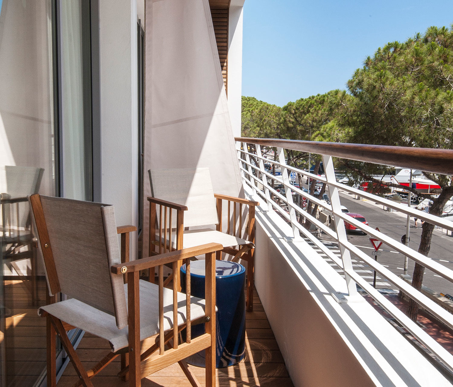 Photo d'un balcon du Miramar, utilisé comme Loge pour le Grand Prix de Monaco